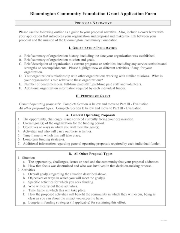 BCF Grant Application Page 2